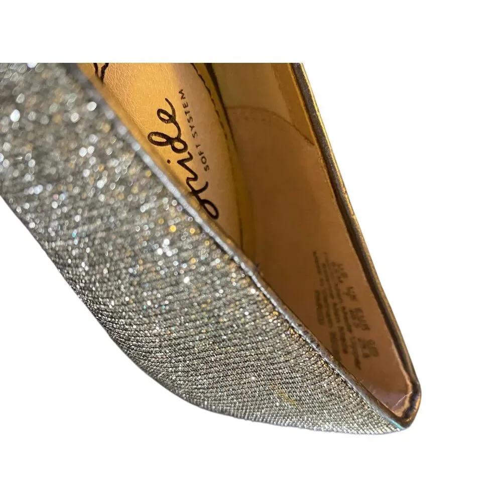 NWOB life stride women’s Parigi silver heeled, comfort pumps, 9.5.